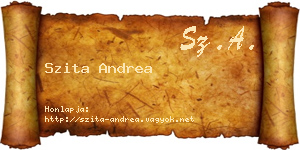 Szita Andrea névjegykártya